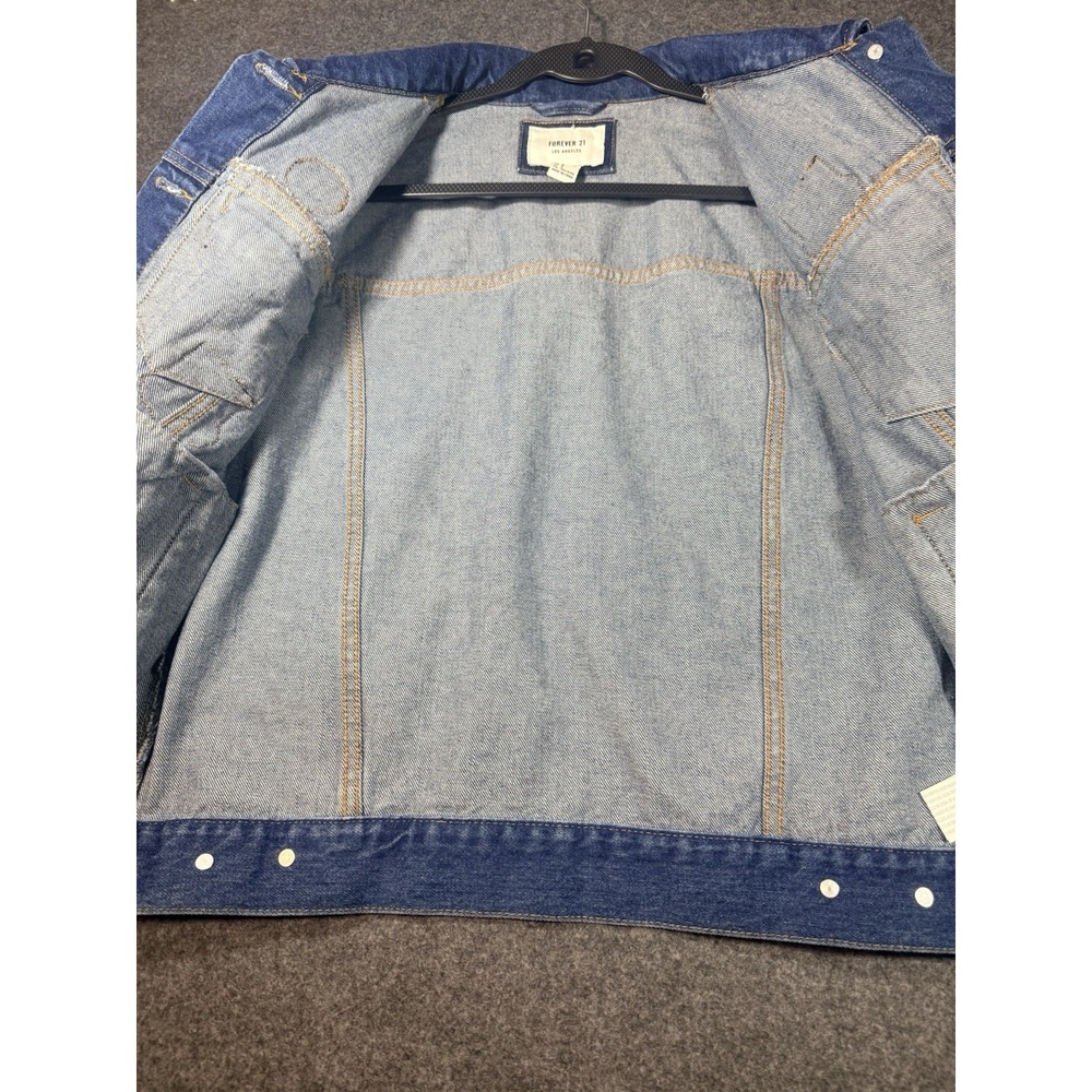 Forever 21 Patchwork Embroidered Denim Jacket Small - Picture 5 of 7